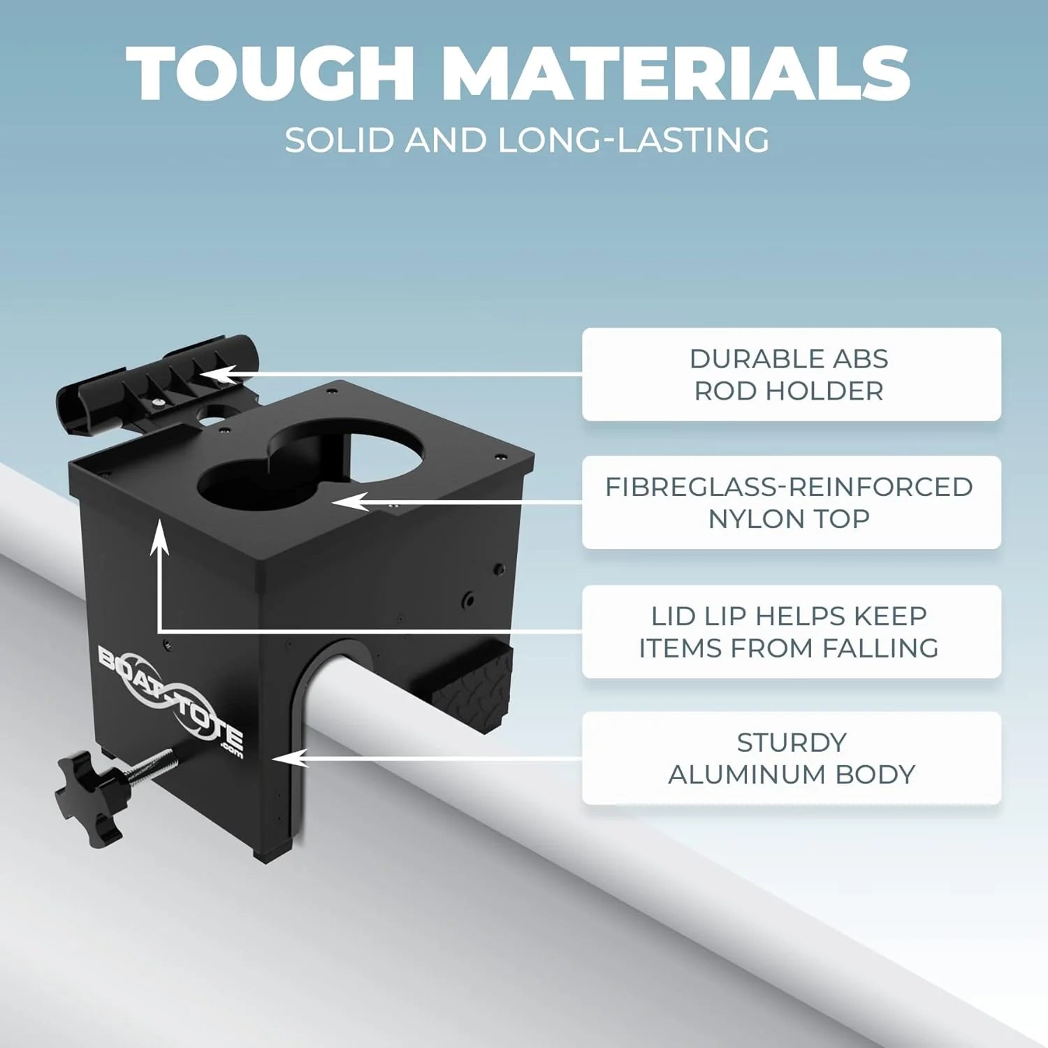 Boat Accessories for Fishing - Fits Gunnels Up to 2.5 Thick Regular