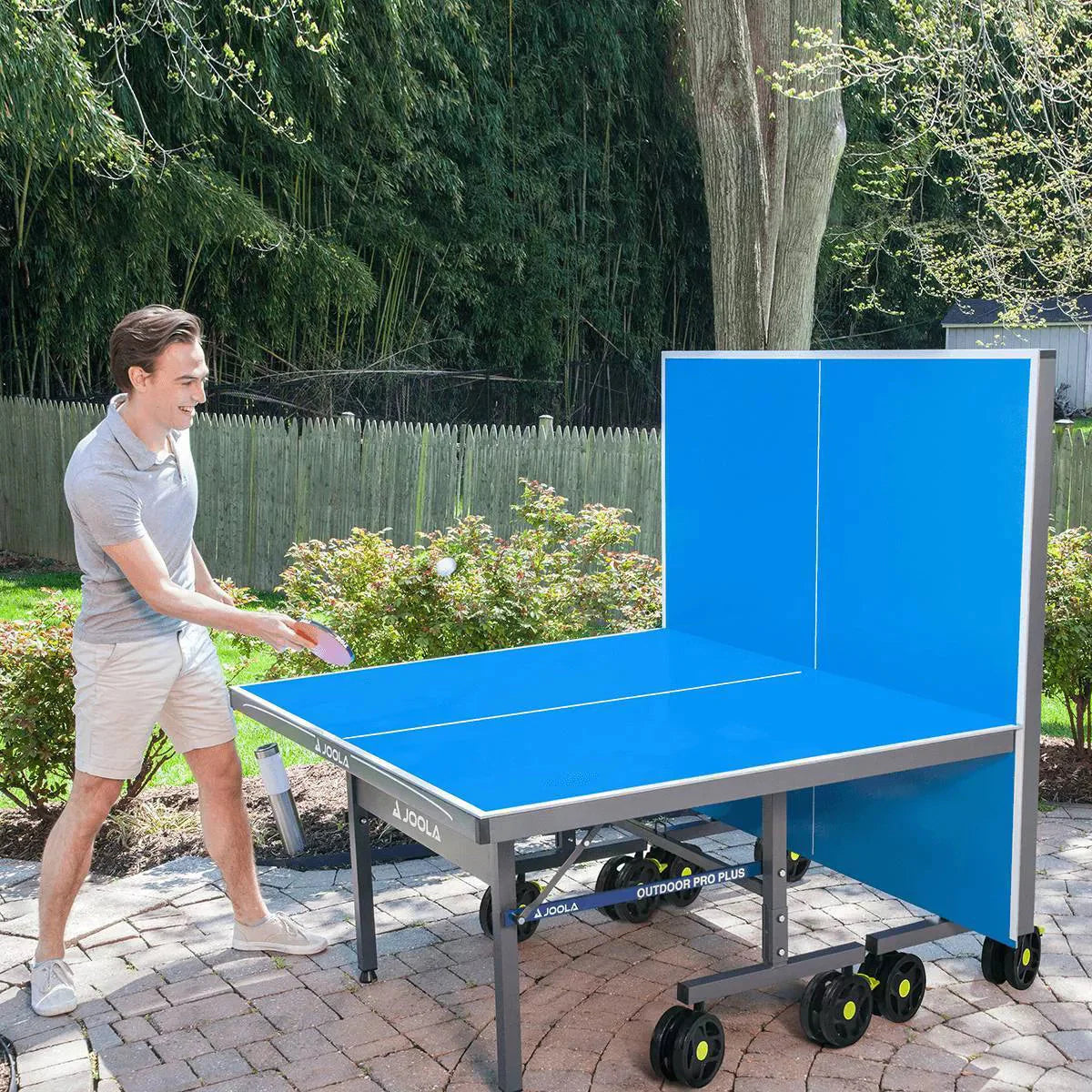 JOOLA Nova Pro Plus Outdoor Table Tennis Table with Weatherproof Net, 9?5 ft, Foldable, Aluminum Surface