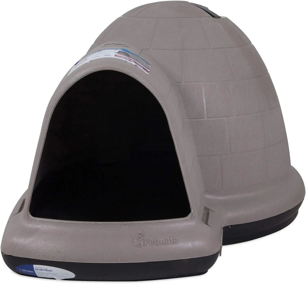 Petmate Indigo Dog House (Igloo Dog House, Made in USA with 90% Recycled Materials, All Weather Protection Pet Shelter) for XL Dogs 90 to 125 pounds, Made in USA