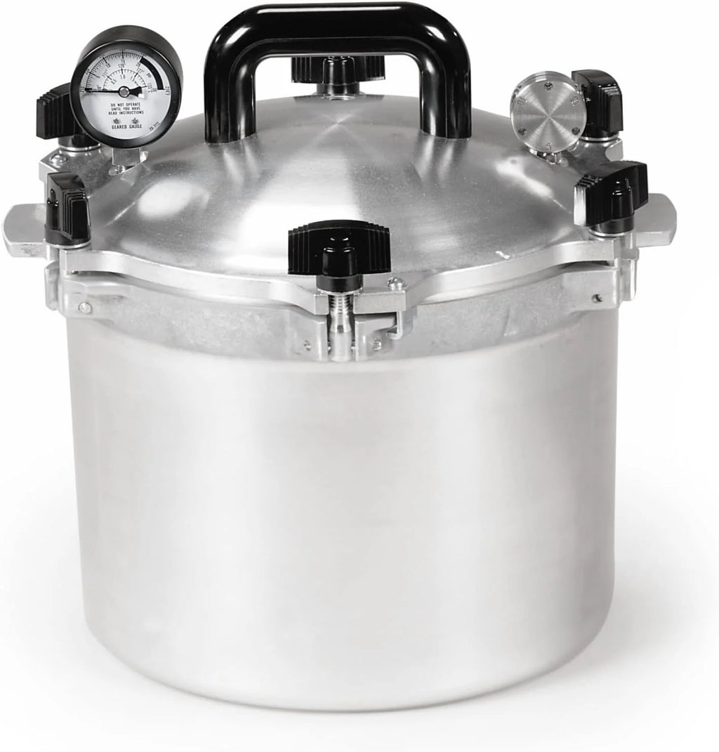 All American 1930: 21.5qt Pressure Cooker/Canner (The 921) – Exclusive Metal to Metal Sealing System – Easy to Open & Close – Suitable for Gas, Electric, or Flat Top Stoves – Made in the USA