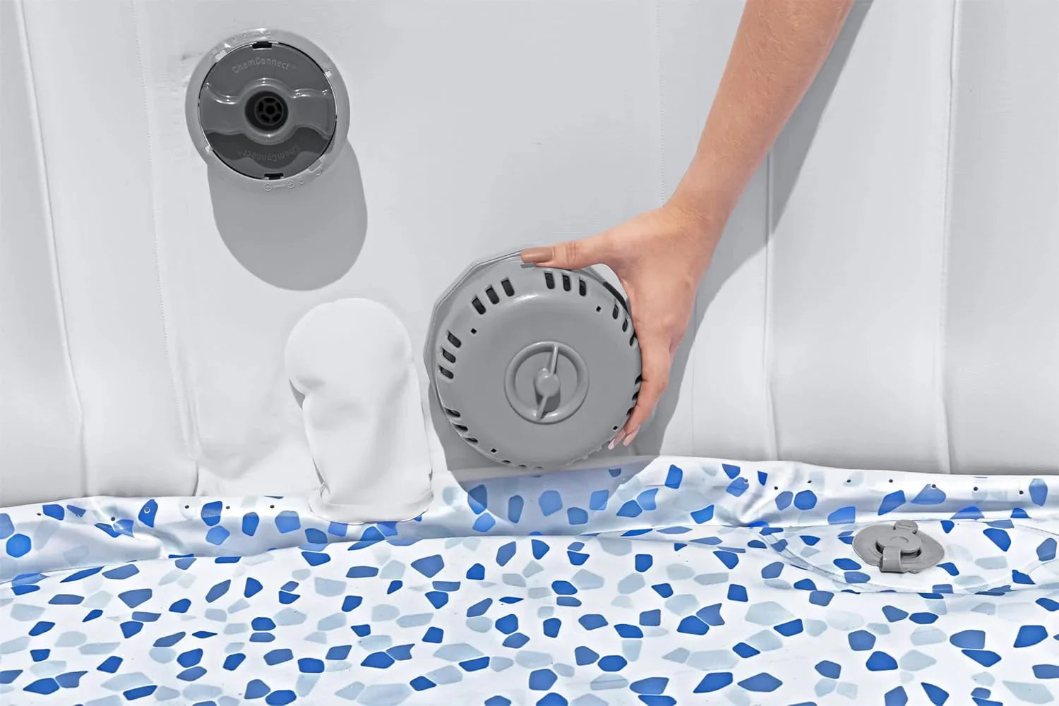 Inflatable Hot Tub Spa (71 x 26) | Portable Hot Tub with 2 Covers (1 Energy-Efficient Thermal Cover and 1 Standard Cover) | Fits Up to 2-4 Persons | Black