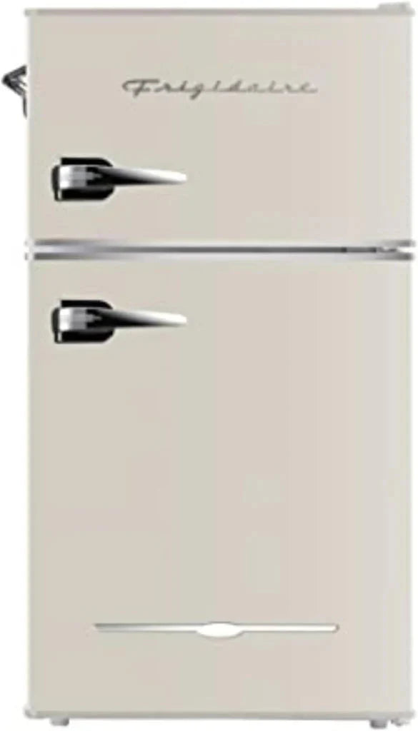 Frigidaire Retro Mini Fridge with Freezer & Side Bottle Opener-Small 2 Door Refrigerator for Office Bar or College Dorm Room-3.1 Cu Ft – 19”D x 20.5 W x 33.5 H