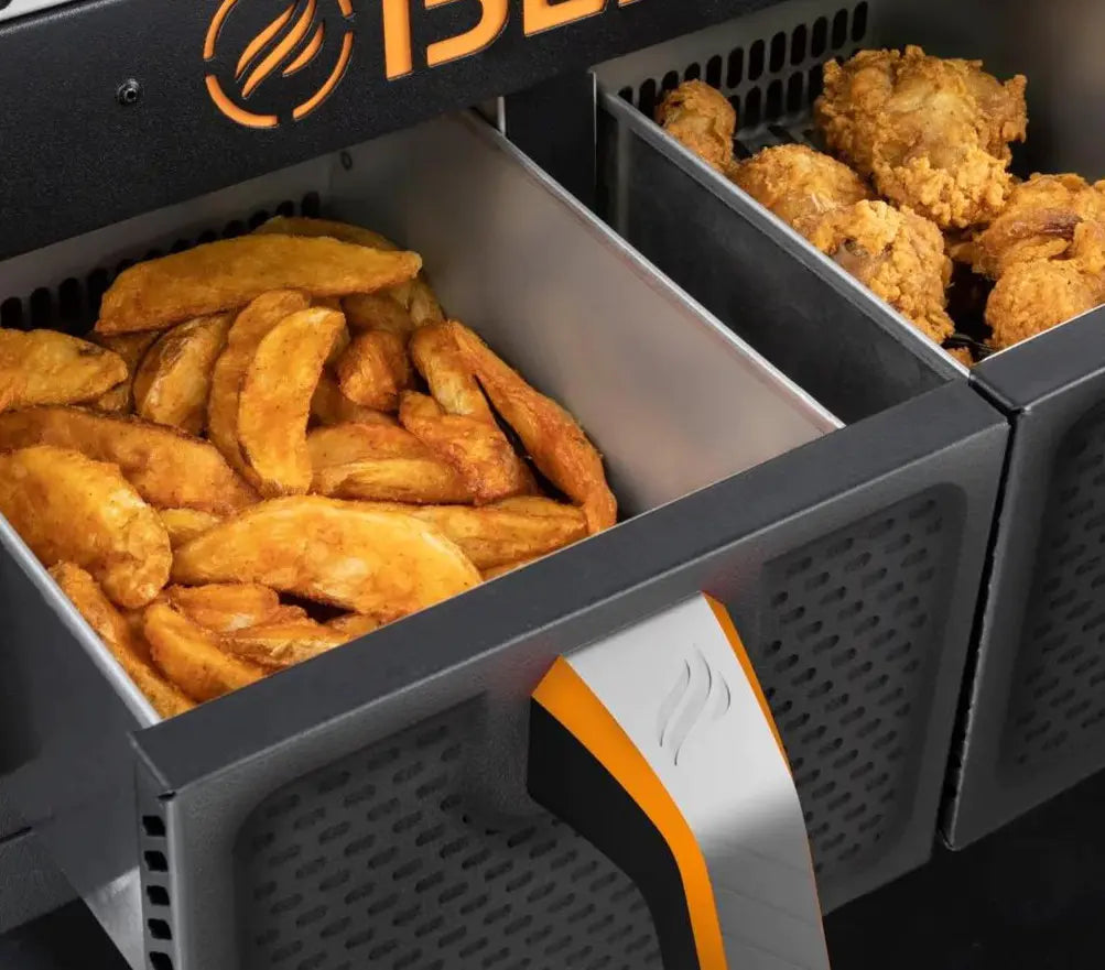 Clearance Sale,Blackstone 2-Burner 28 Griddle with Electric Air Fryer and Hood