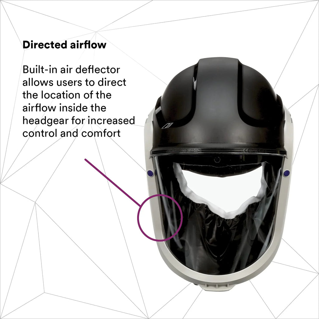 Helmet M-405, For Powered Air Purifying Respirators, Standard Polycarbonate Visor and General Purpose Shroud, 1/Case