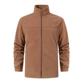 Men's Fleece Full Zip Brown Jacket