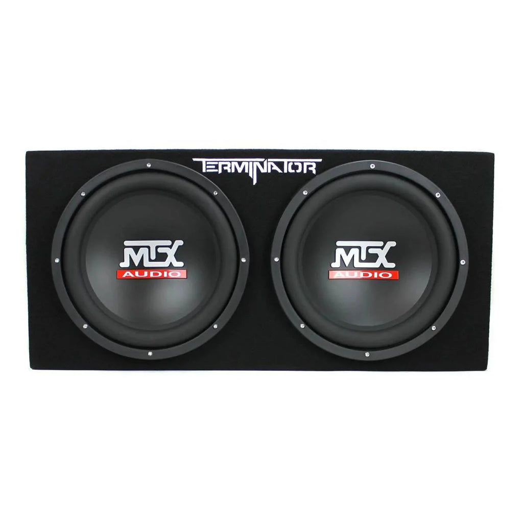 MTX TNE212D 12 1200W Dual Loaded Subwoofer Box + 1500W Amplifier + Capacitor