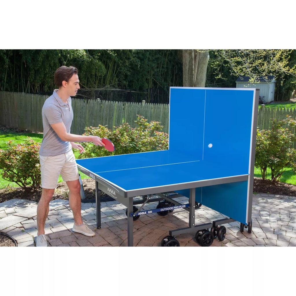 JOOLA Nova Pro Plus Outdoor Table Tennis Table with Weatherproof Net, 9锟?5 ft, Foldable, Aluminum Surface