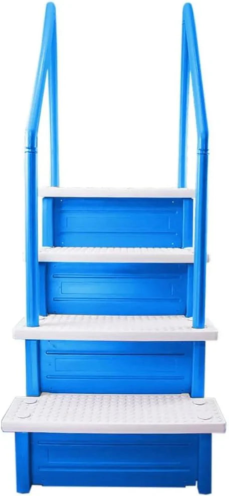 Select Anti-Slip in-Pool Steps | Gray | for Above Ground Swimming Pools | Can Mount to Decks 48 to 54 H | Safety Stairs Capacity Up to 300 lbs