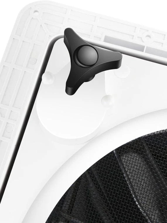 MaxxAir 10 Speed Roof Vent Fan 12V with Thermostat, Rain Sensor, Remote & App Control, 14′′x14′′ Reversible Powered Lift