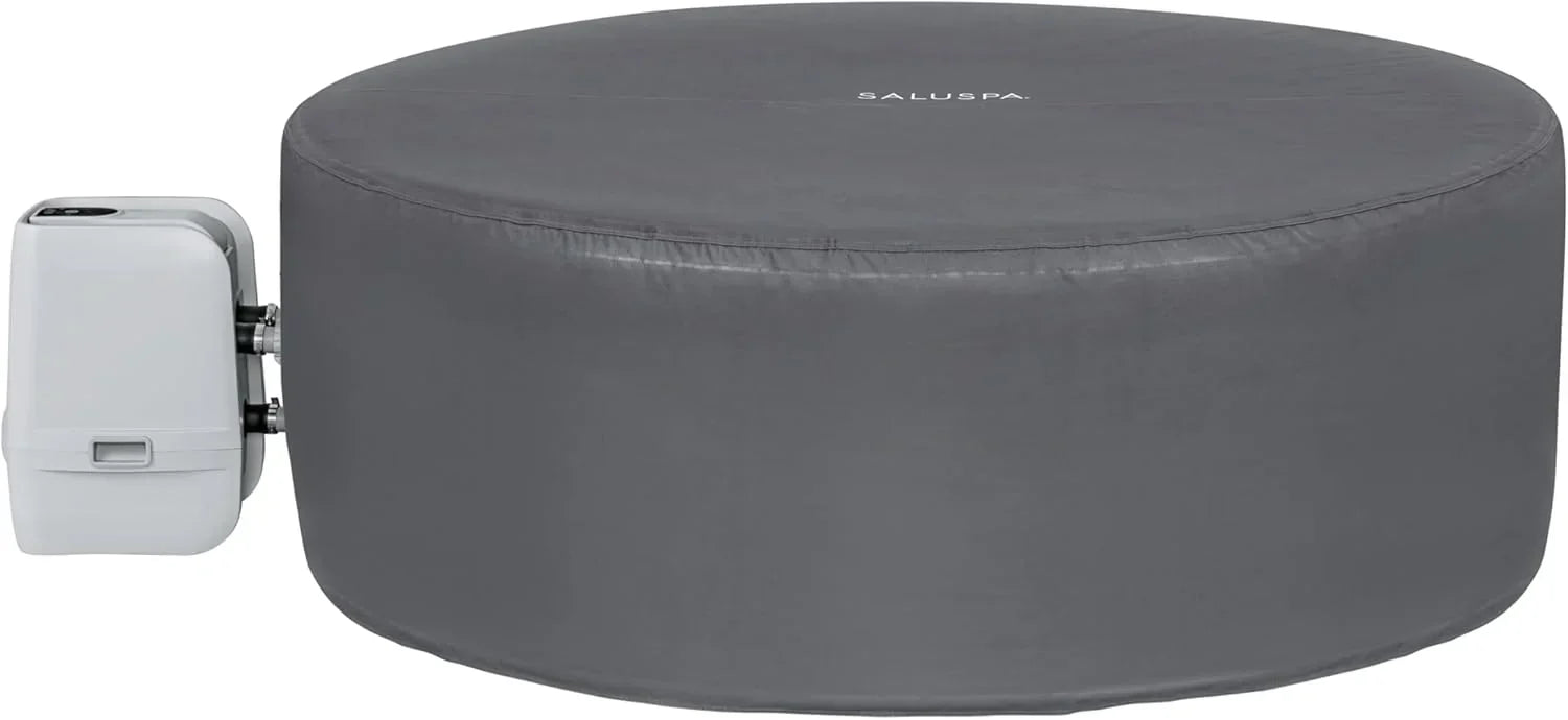 Inflatable Hot Tub Spa (71 x 26) | Portable Hot Tub with 2 Covers (1 Energy-Efficient Thermal Cover and 1 Standard Cover) | Fits Up to 2-4 Persons | Black