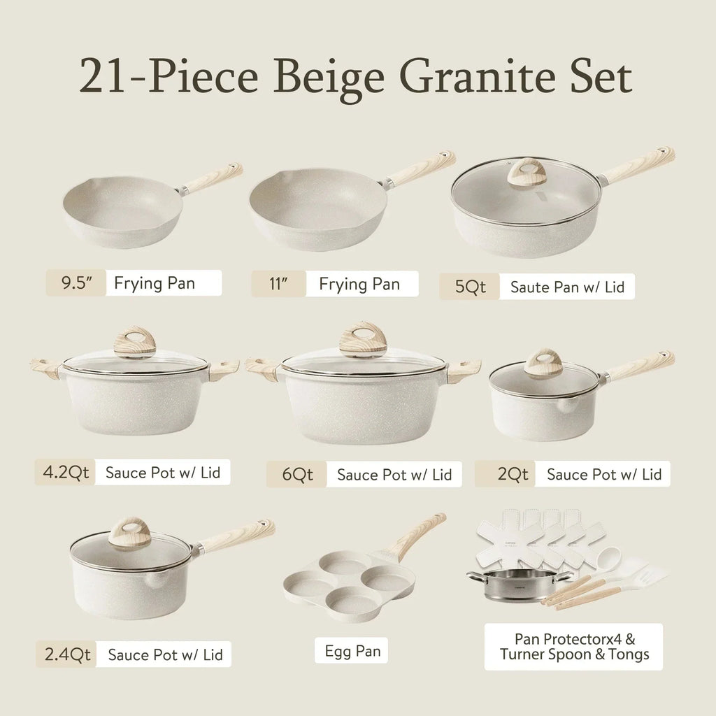 Carote Induction Kitchen Cookware Sets