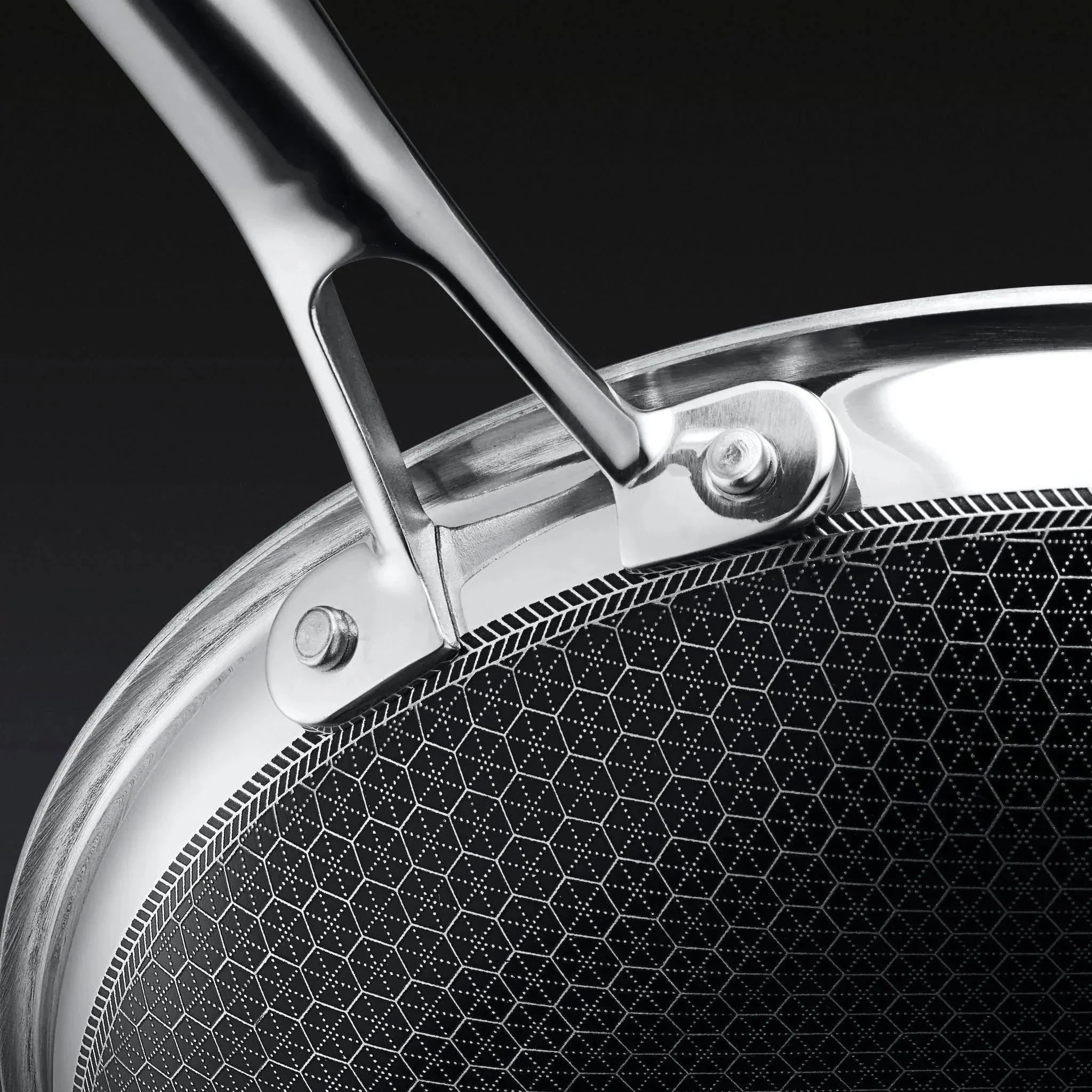 HexClad 6 Piece Hybrid Stainless Steel Cookware Pan Set