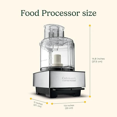 Cuisinart Food Processor 14 Cup Vegetable Chopper for Mincing, Dicing, Shredding, Puree & Kneading Dough, Silver (DFP 14BCNYC): Home & Kitchen