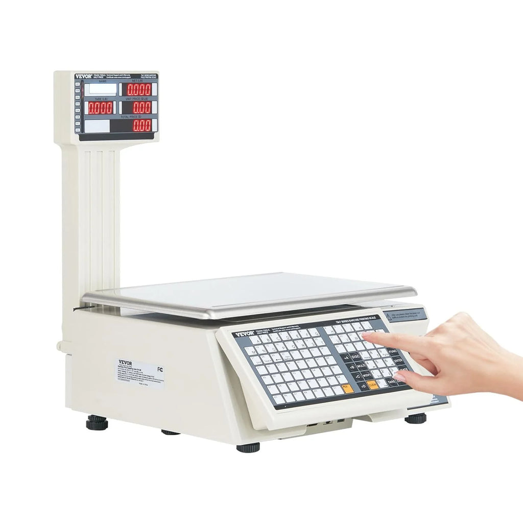 Electronic Price Computing Scale, 66 LB Digital Deli Weight Scales, LED Digital Commercial Food Fruit Meat Produce Counting Weight, for Retail Outlet Store, Kitchen, Restaurant Market, Farmer