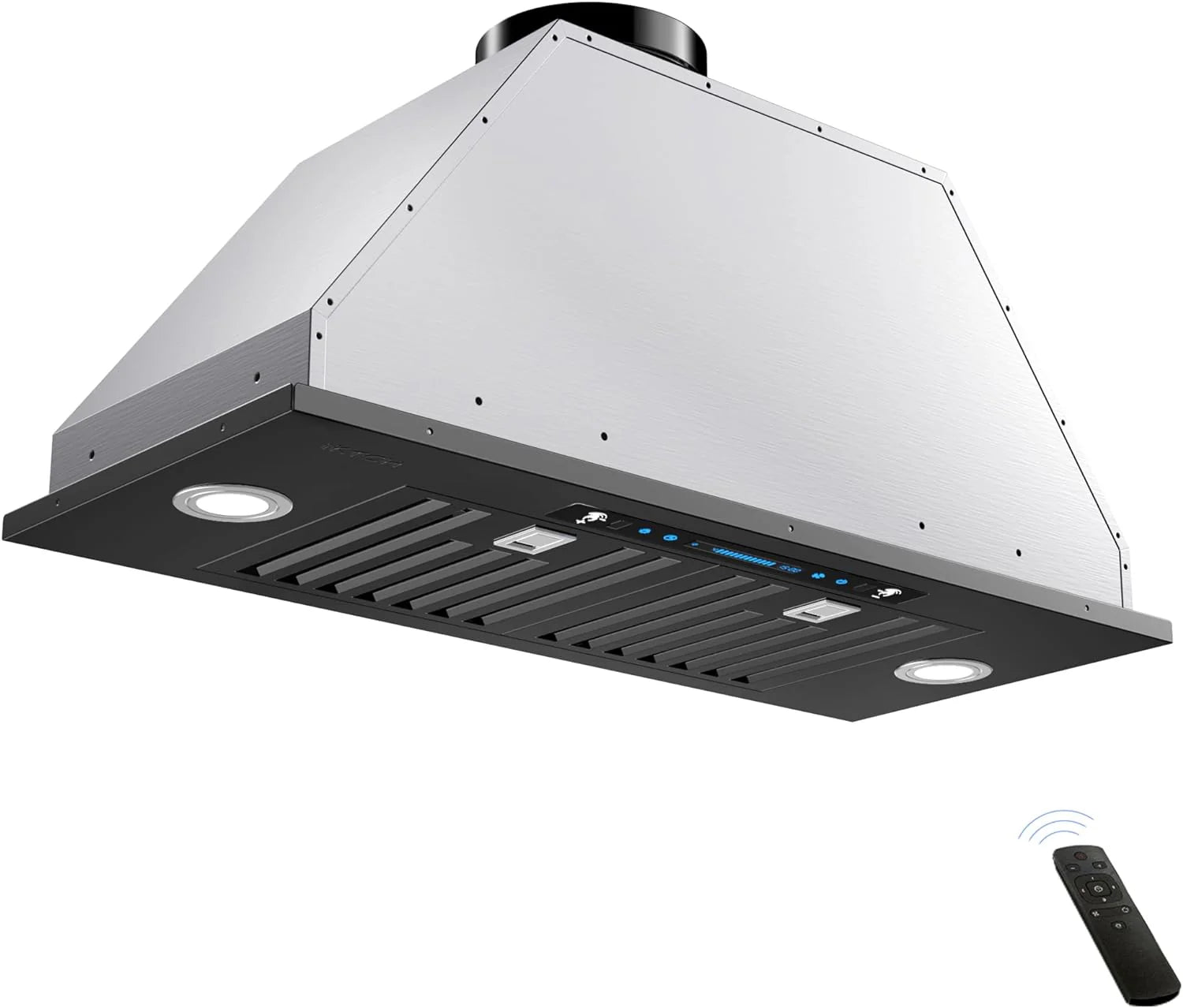 30 inch Built-in/Insert Range Hood 900 CFM, Ducted/Ductless Convertible Duct, Stainless Steel Kitchen Vent Hood with 4 Speed Gesture Sensing&Touch Control Panel(IKB01-30)