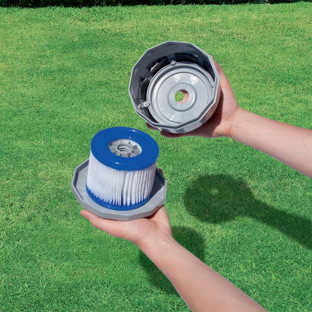 10 ft. x 10 ft. Round 30 in. Deep Metal Frame Pool w/ Pump & Type H Filters (6 Pack) & 10′ Round Pool Cover 6 x 29007E + 28201EH + 28030E