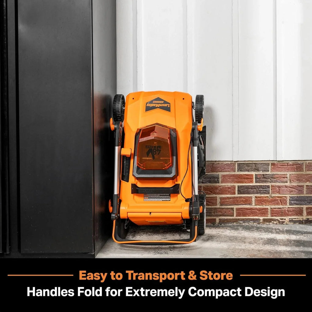 LawnMaster Cordless 13-Inch Lawn Mower 24V Max with 2X4.0Ah Battery and a Charger