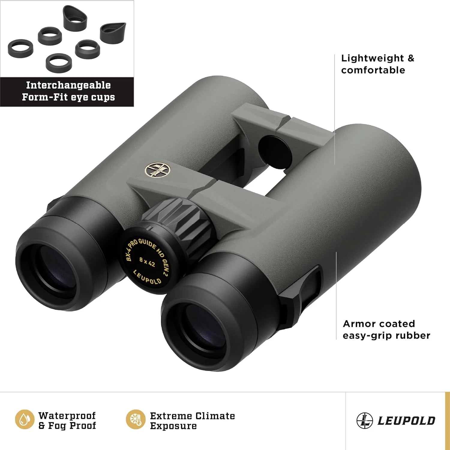 Leupold BX-4 Pro Guide HD Binoculars, 10x42mm Gen 2