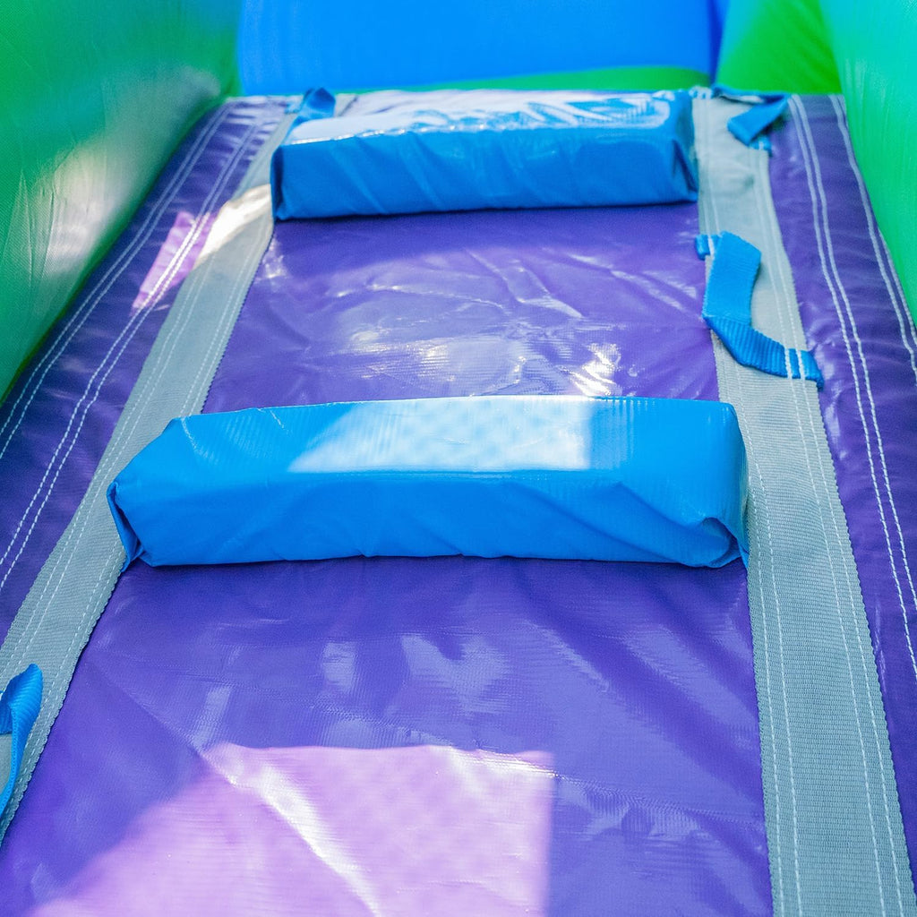 HeroKiddo 16' Purple Tropical Lightweight Premium Commercial Grade Water Slide Inflatable with Attached Pool for Kids and Adults (with Blower), Wet Dry Use, Summer Fun