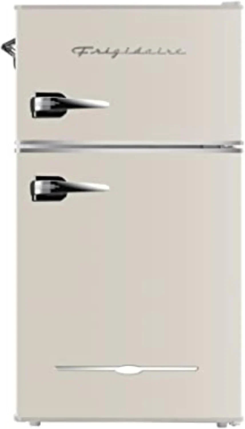 Frigidaire Retro Mini Fridge with Freezer & Side Bottle Opener-Small 2 Door Refrigerator for Office Bar or College Dorm Room-3.1 Cu Ft – 19”D x 20.5 W x 33.5 H