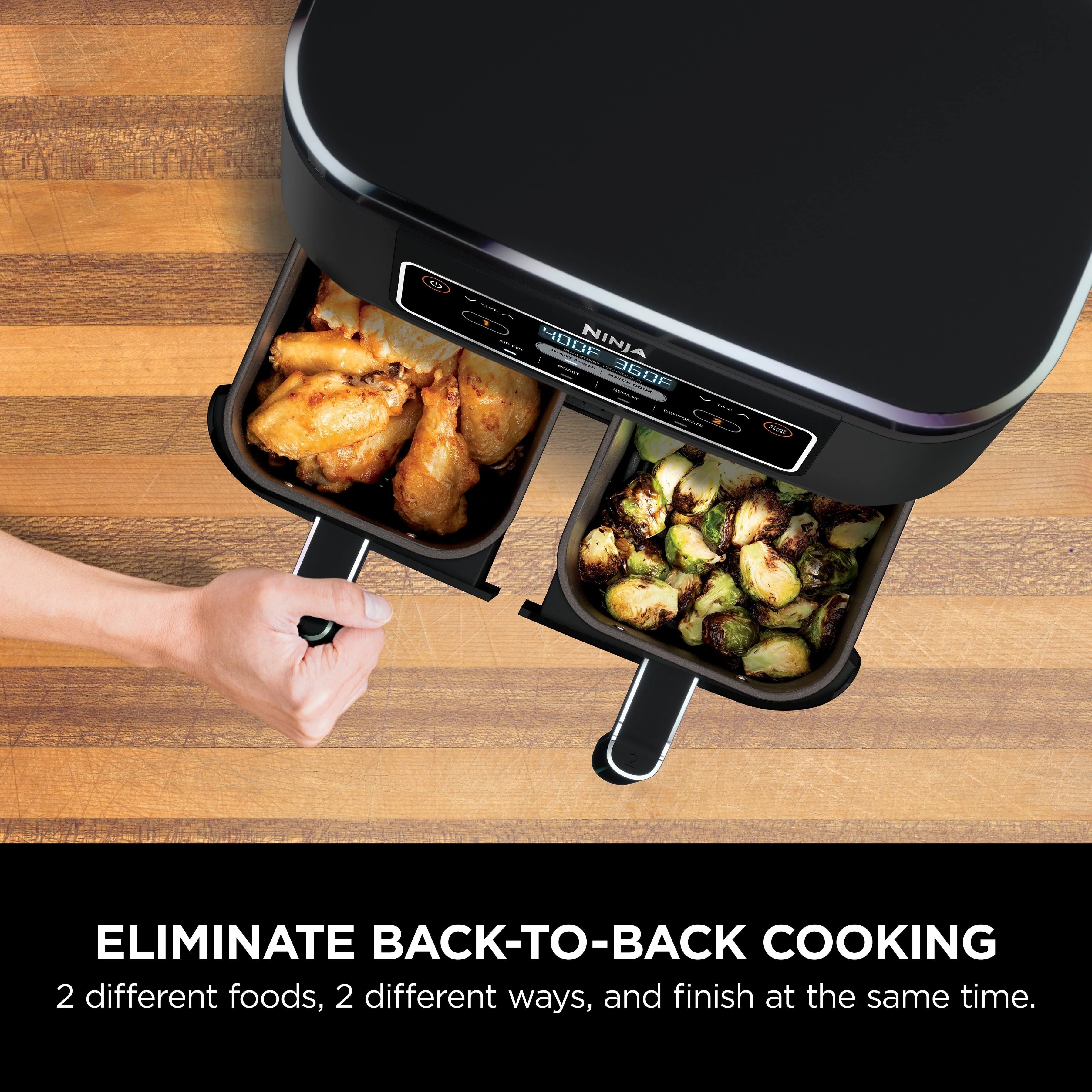 Ninja? Foodi? 4-in-1, 8-qt., 2-Basket Air Fryer with DualZone? Technology