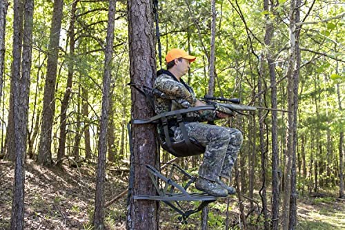 Summit Viper SD Climbing Treestand ?? Lightweight Aluminum, Foam Padded Seat, 300 lbs Capacity, Includes Safety Harness