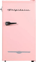 Frigidaire Retro Bar Fridge 3.2 Cu. Ft, Pink/Coral – Compact with Bottle Opener, Adjustable Thermostat & Shelves